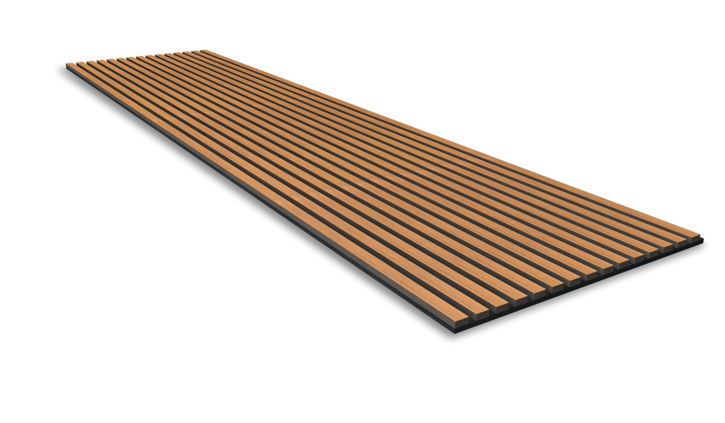 100% Real Wood finishing Acoustic Slat Panels - Standard- Walnut Color  2PCS/PKG