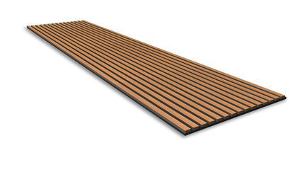 100% Real Wood finishing Acoustic Slat Panels - Standard- Walnut Color  2PCS/PKG